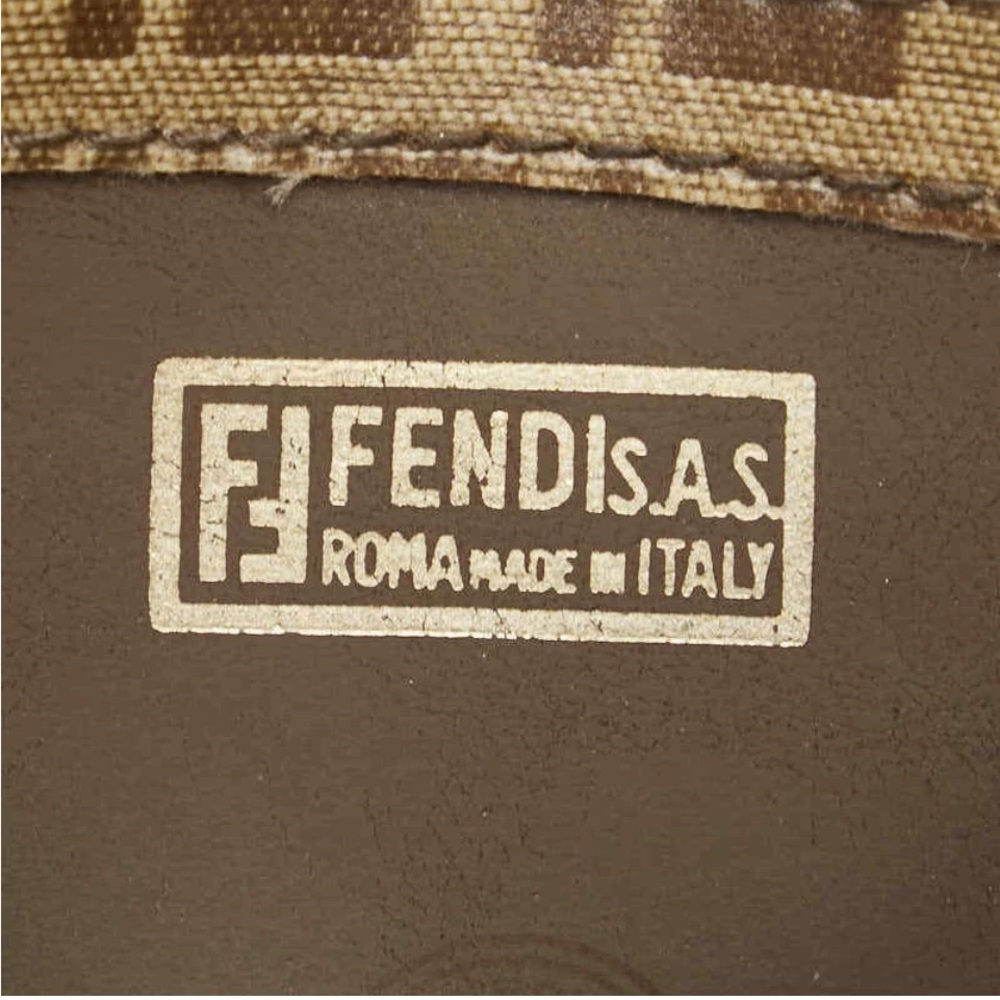 ‼️SOLD‼️VINTAGE FENDI ZUCCA BROWN  MONOGRAM COATED CANVAS CROSSBODY BAG - Picture 3 of 4